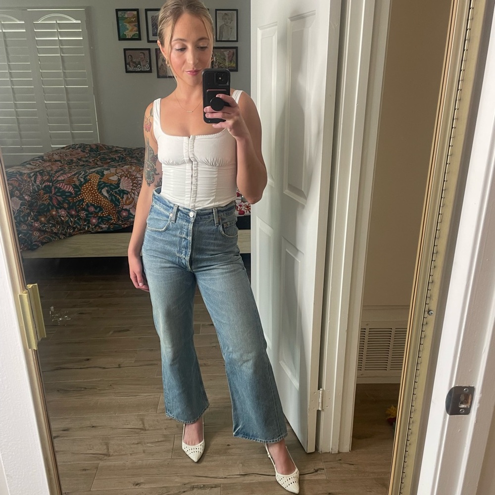 Citizens of Humanity Gaucho Vintage High-Rise Wide-Leg Jeans in Sodapop